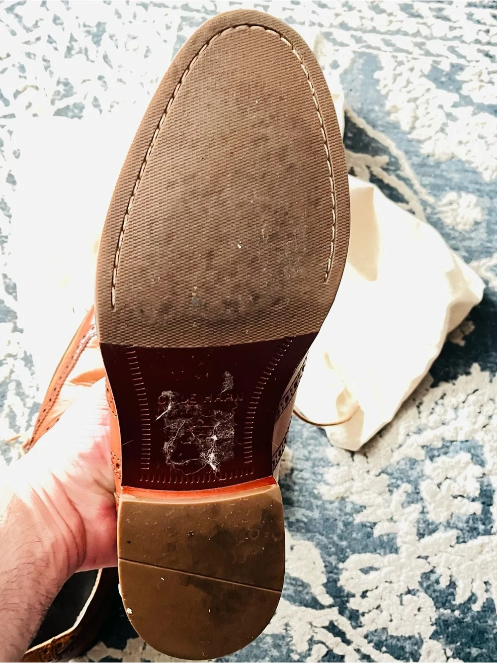 Like new- Cole Haan Men's Tan Leather Wingtip Oxford size 8
